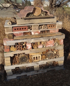 Insect hotel in November before snow.  