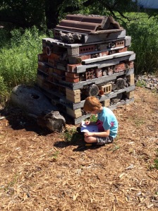 Youth journaling in habitat.